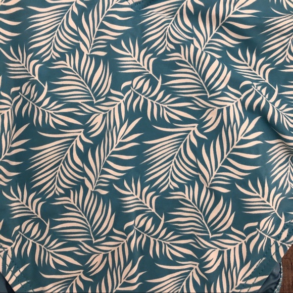 Gianni Bini Blue Palm Print One Piece Swimsuit NWT - Picture 2 of 3